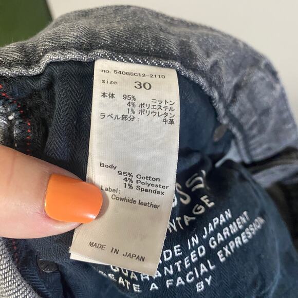 Moussy Vintage Howa Slim Fit Jeans Medium Grey Distressed Raw Hem Sz 30 - Picture 12 of 16